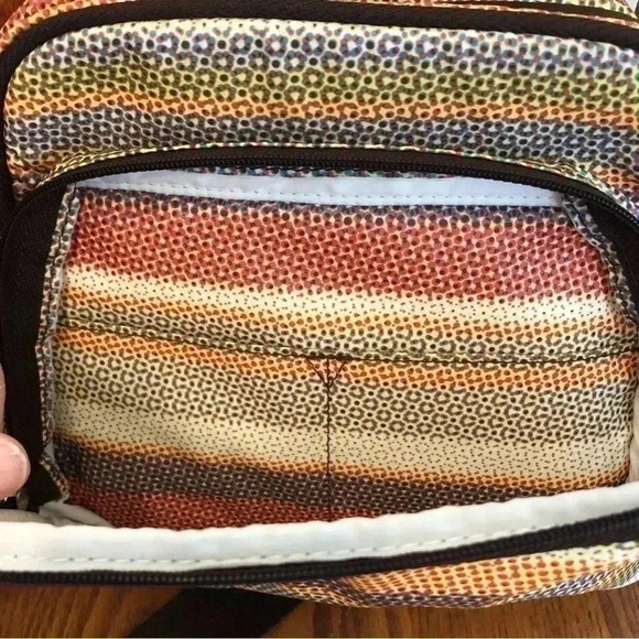 LeSportsac Crossbody,  Abstract Print, Multicolor, 10” x 9” x 4.5” - Picture 4 of 11